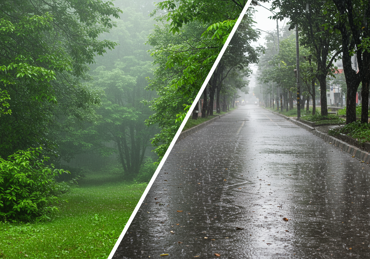 Rain Smells Different in Cities and Forests