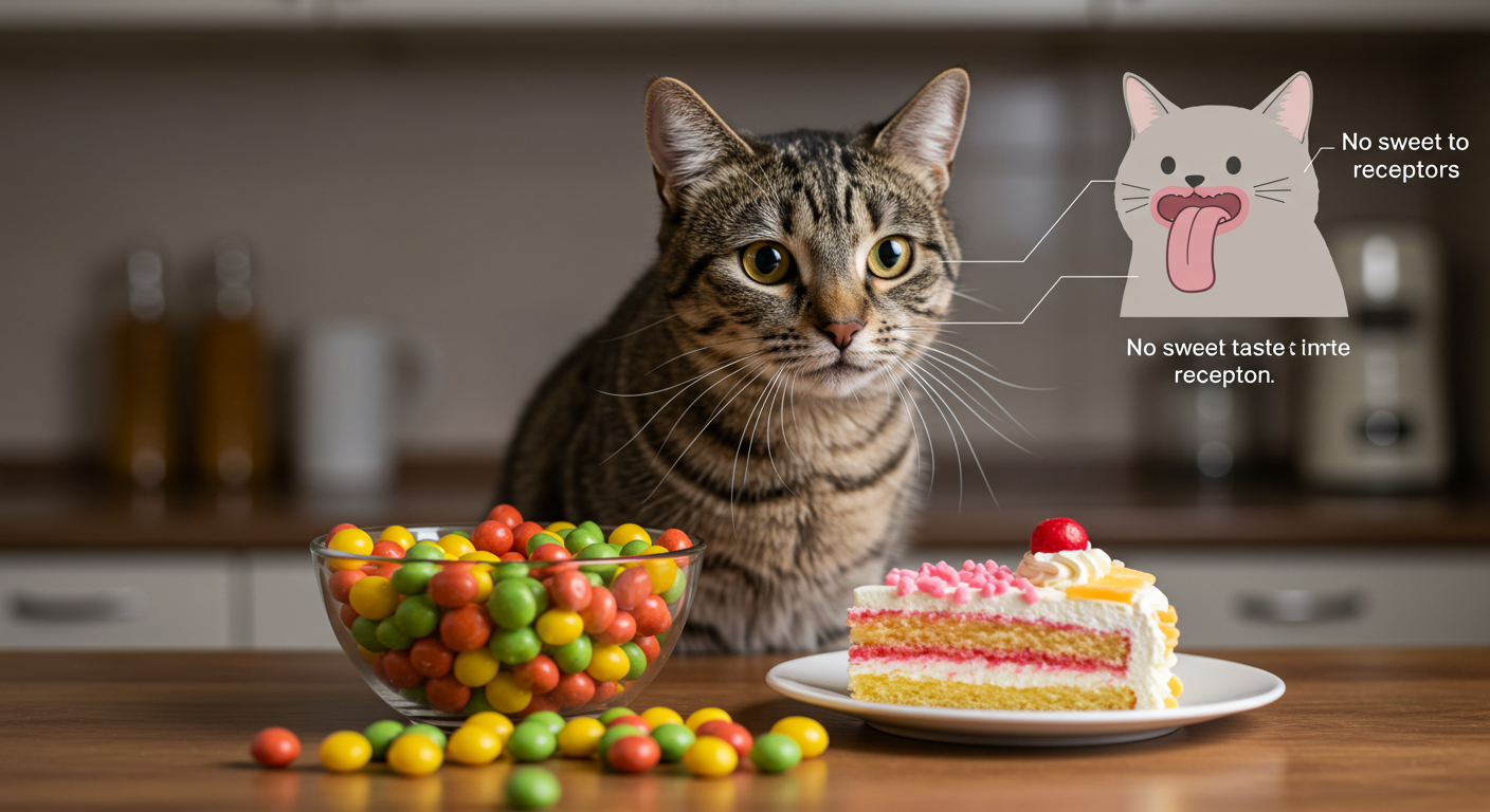 Cats can’t taste sweetness